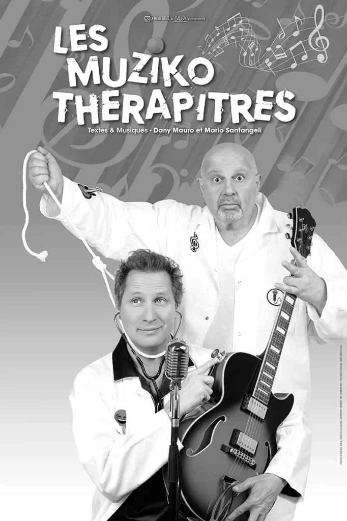 Affiche HD Muziko-therapitres (Noir et blanc)